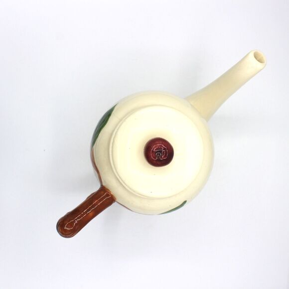 Vintage Franciscan Apple Coffee Tea Pot Lidded Hand Painted Stoneware Dinnerware - Picture 9 of 9